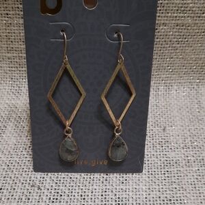 Elegant Gold and Black Drop Earrings